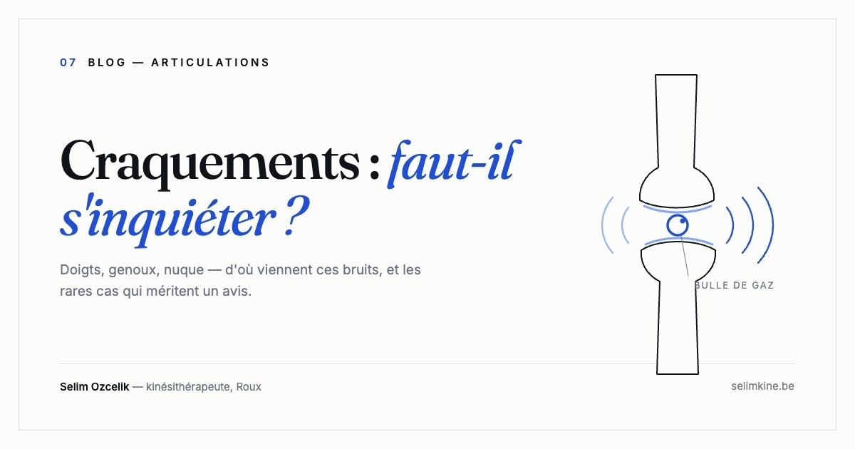 Illustration : articulation schématique avec bulle de cavitation et ondes sonores